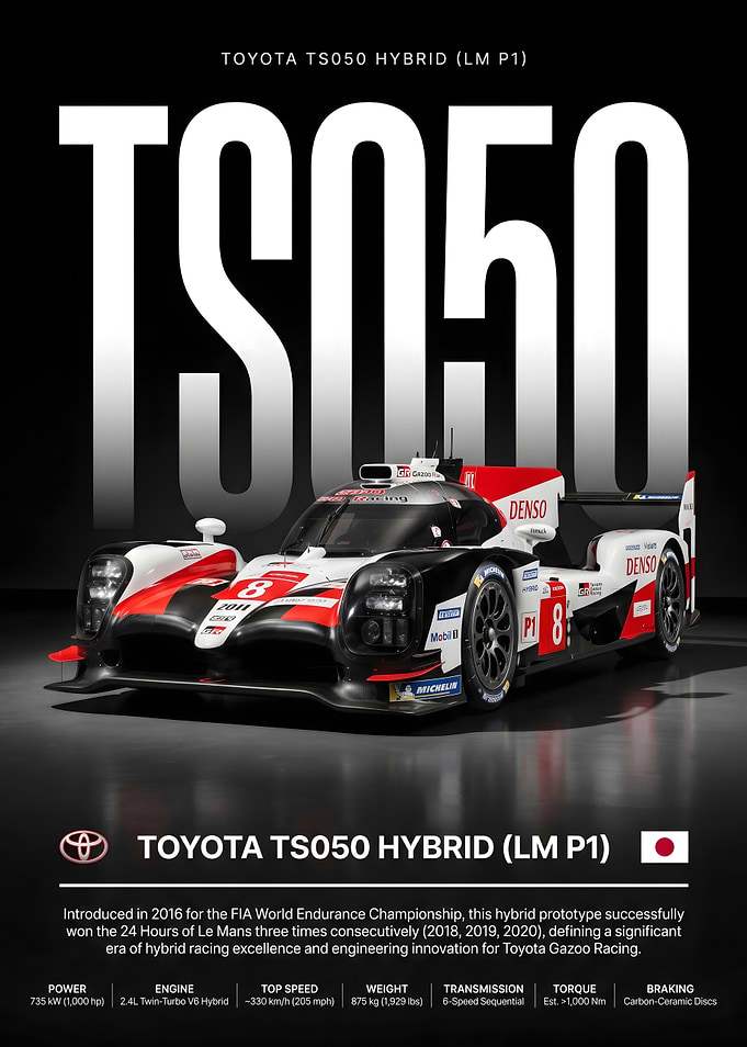 Toyota TS050 Hybrid Le Mans Prototype