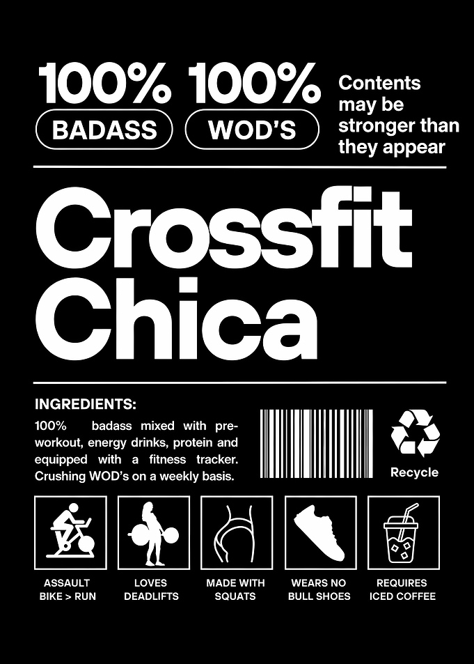 Crossfit Chica Nutrition Label