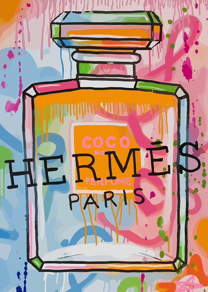 Hermes Perfume Bottle Pop Art
