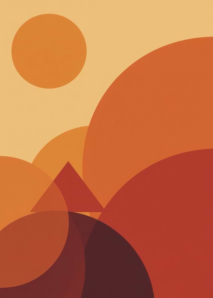 Abstract Geometric Desert Landscape