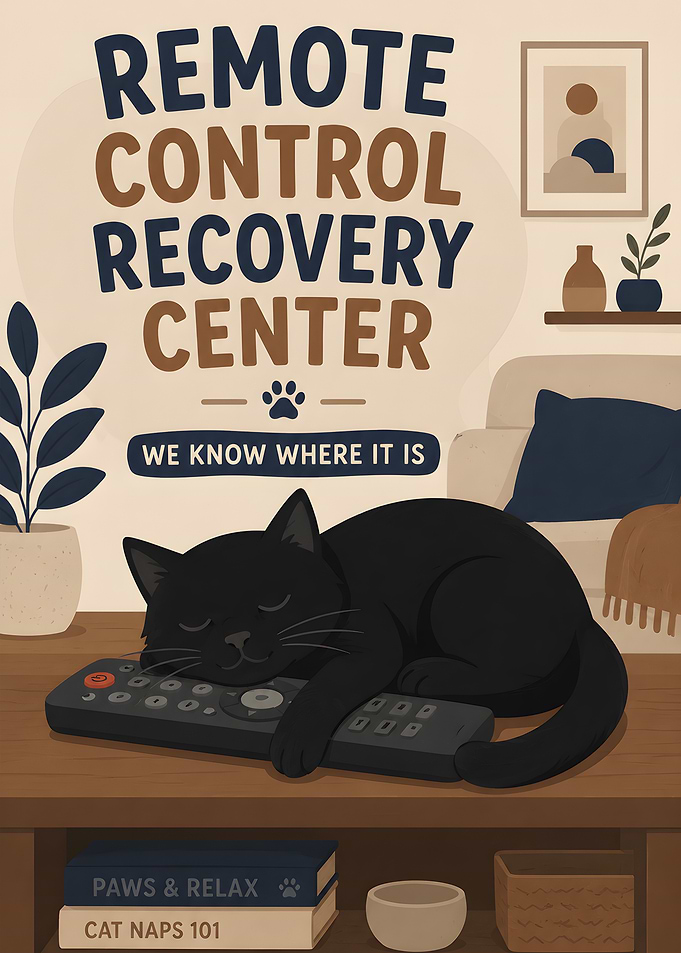 Cat Sleeping on Remote Control