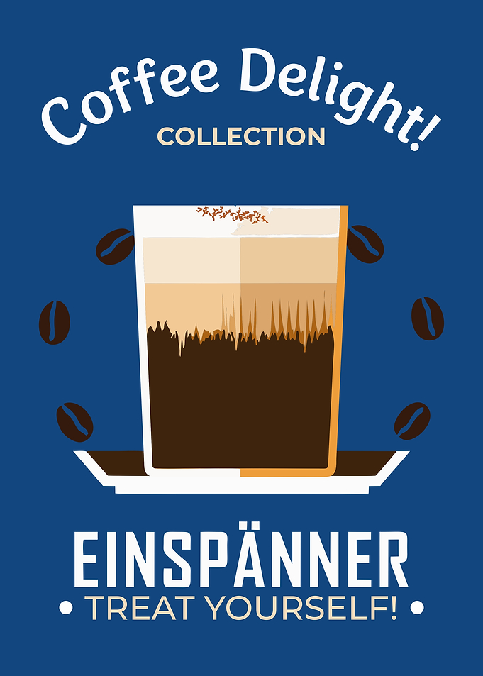 Einspänner Coffee Delight Poster – Minimalist Vienna Coffee Wall Art