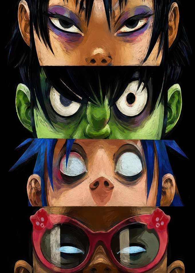 Gorillaz Band Members Close-Up