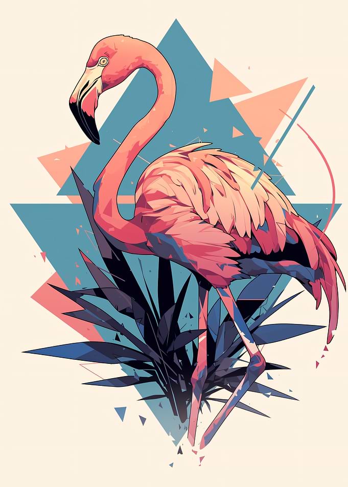 Geometric Flamingo with Tropical Leaves