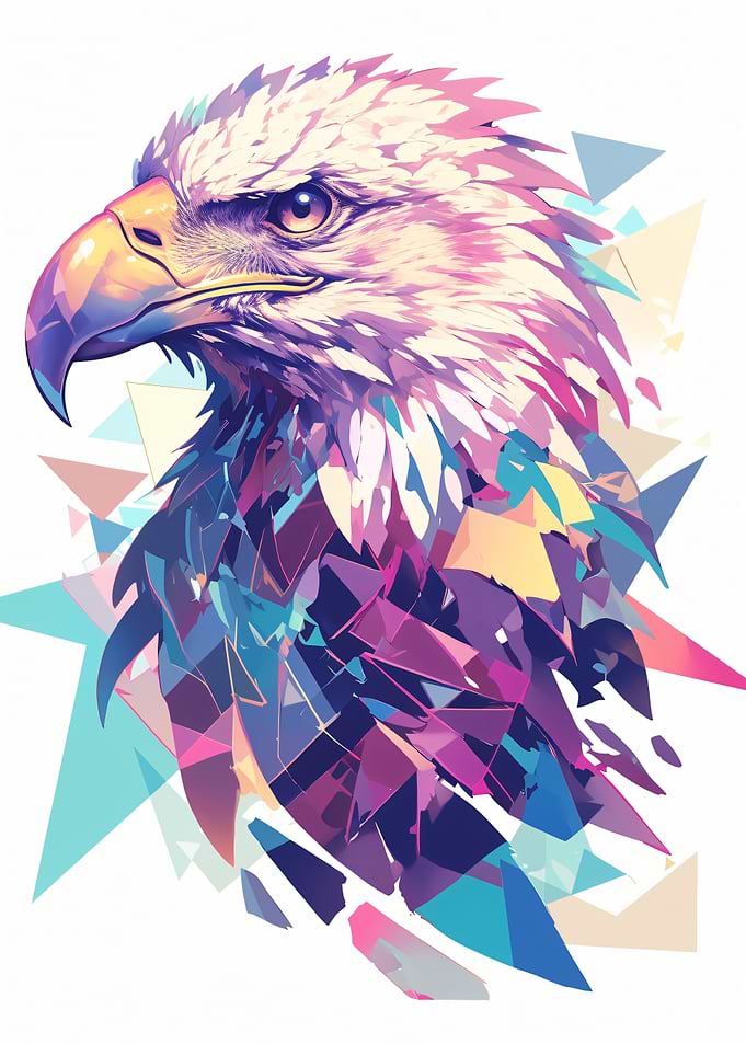 Geometric Eagle Portrait