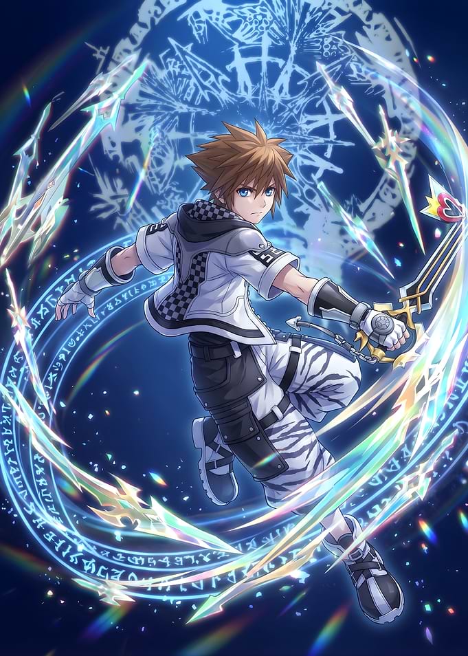 Kingdom Hearts Sora in Action with Keyblade