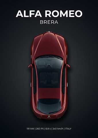 Alfa Romeo Brera Top View