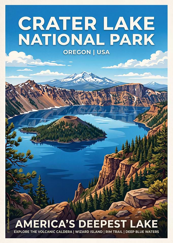 Crater Lake National Park Poster