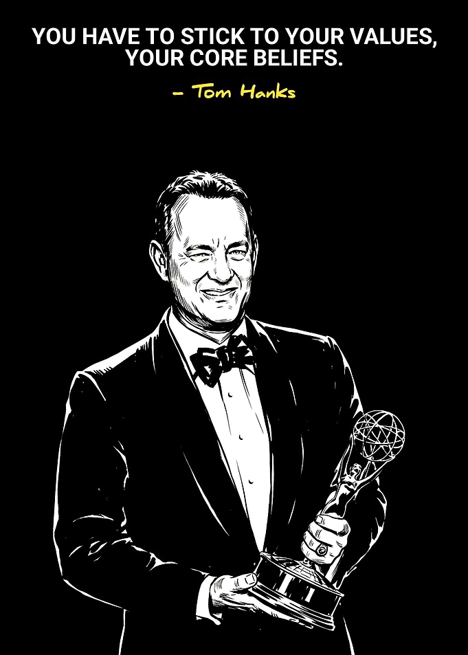 Tom Hanks with Emmy Award