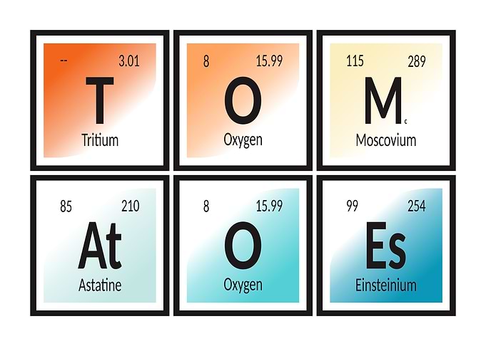 Periodic Table Elements Spell 'Tomatoes'