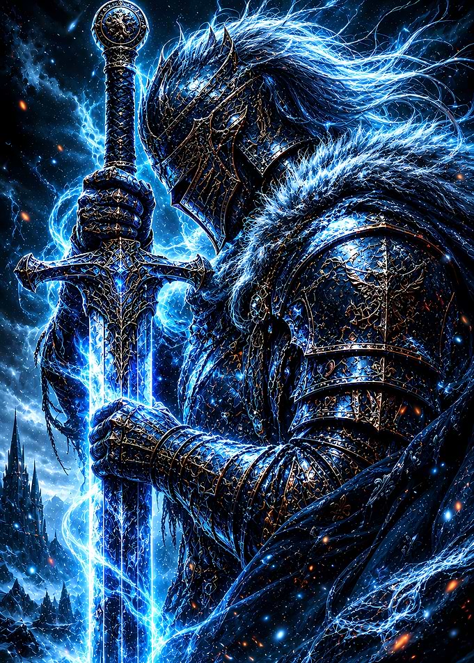 Knight with Glowing Sword
