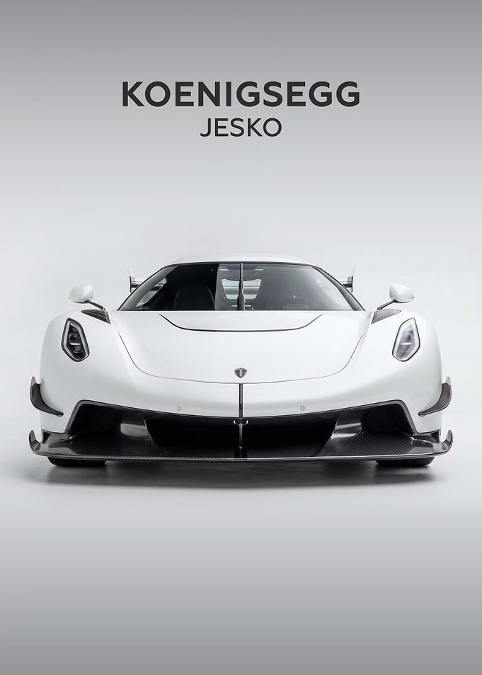 White Koenigsegg Jesko Front View