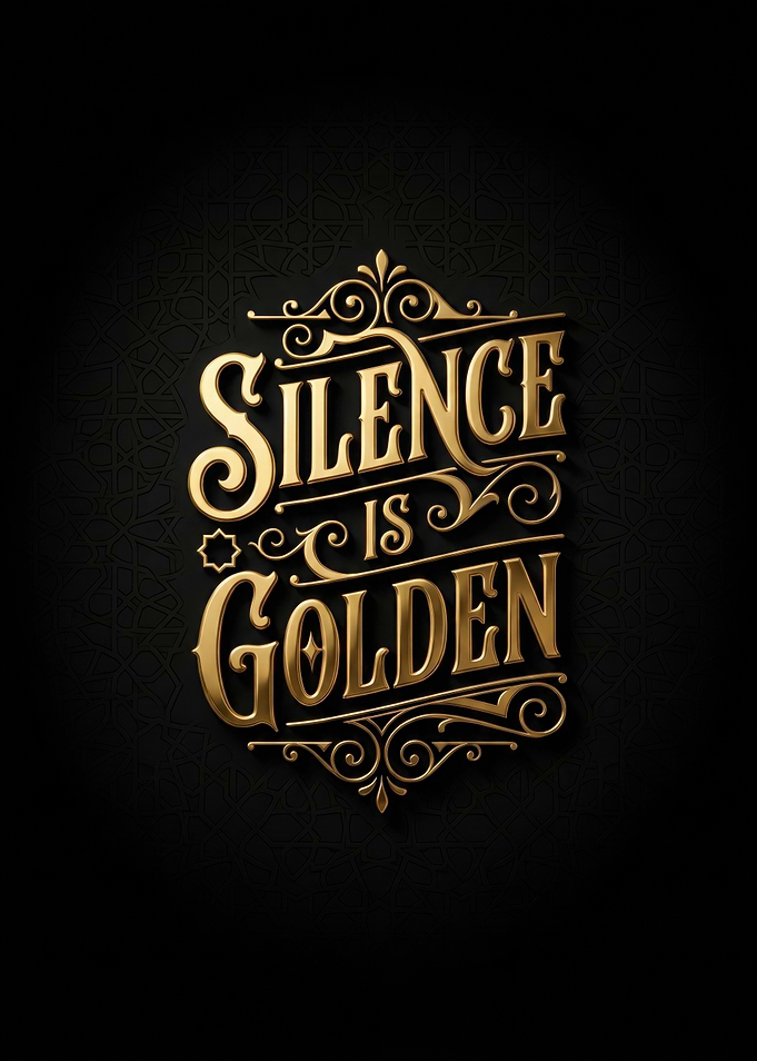 Silence is Golden Text Art