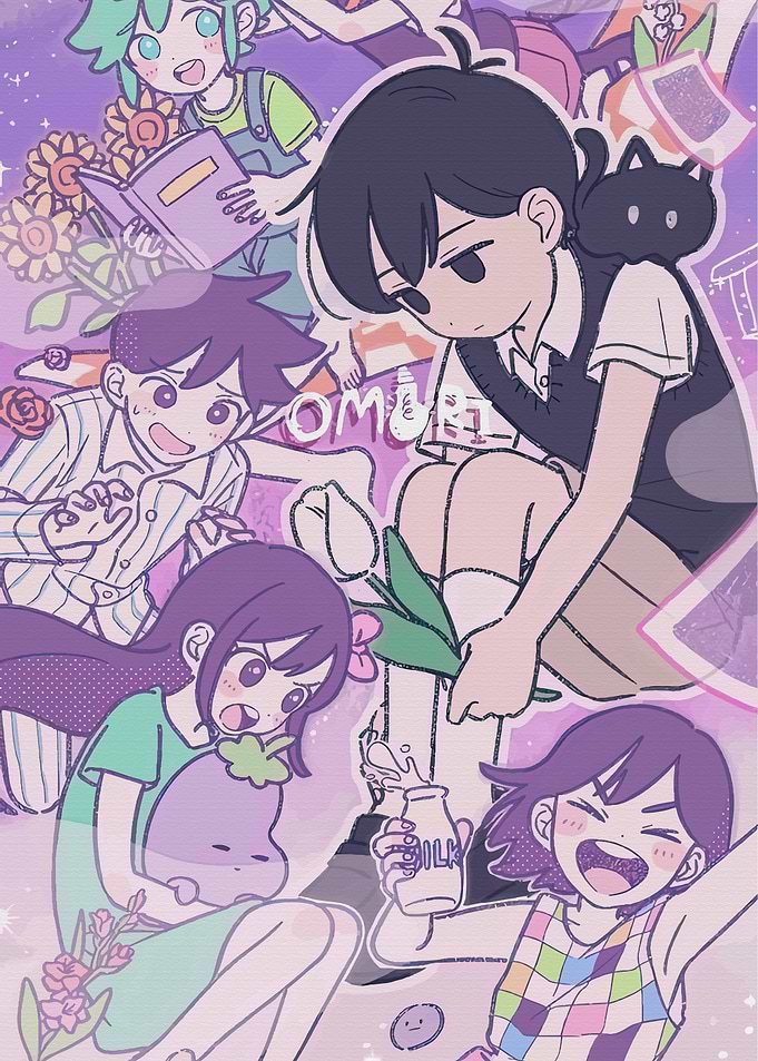 OMORI Characters with Flowers