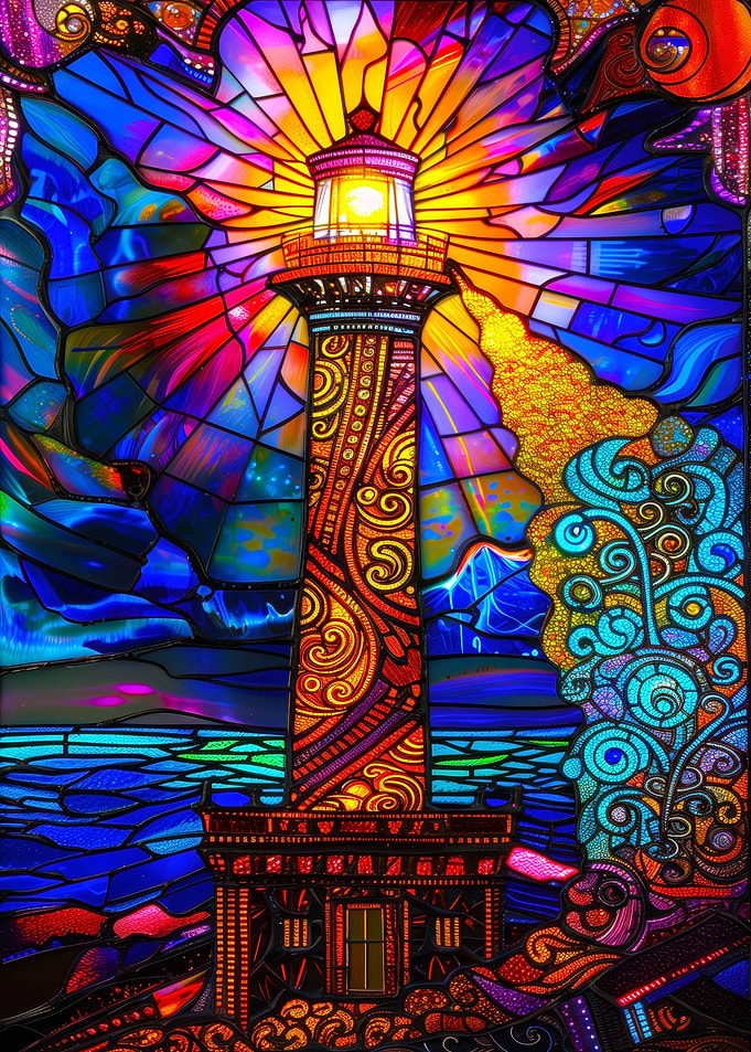 Stained Glass Lighthouse