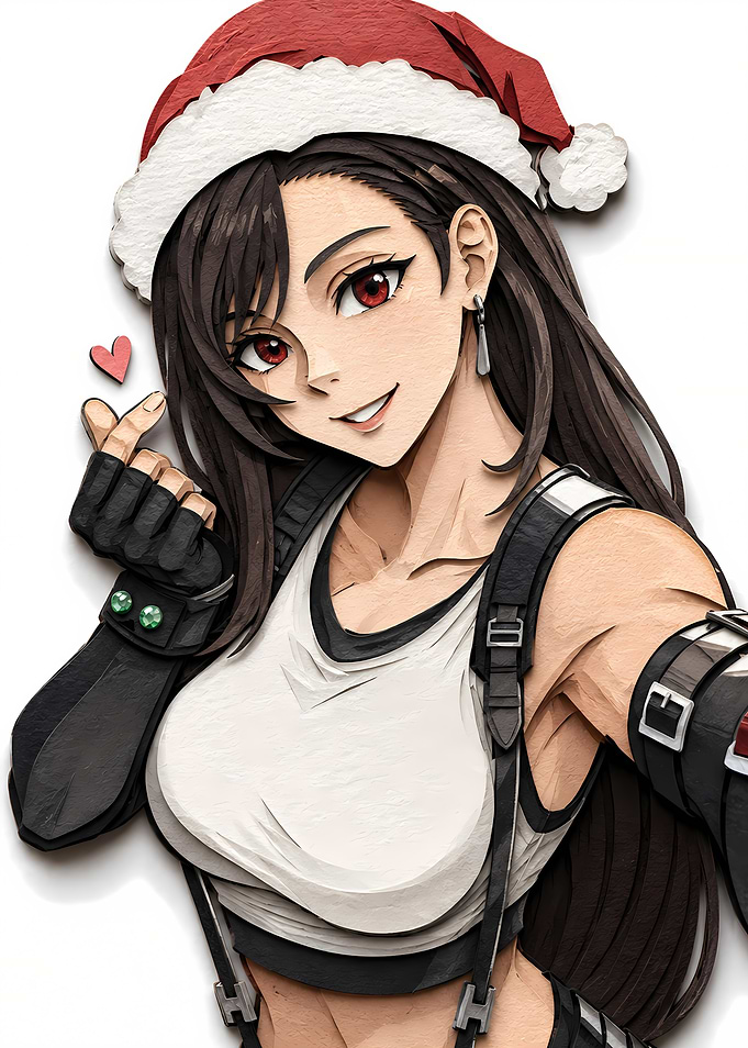 Tifa Lockhart Christmas Anime Art