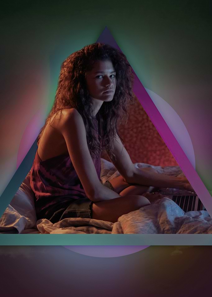 Zendaya in a geometric design