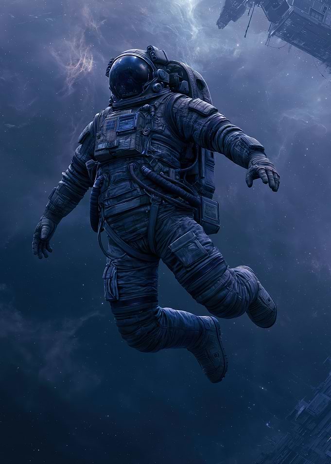 Astronaut Floating in Space
