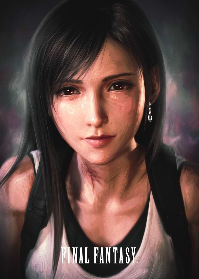 Tifa Lockhart Final Fantasy Portrait