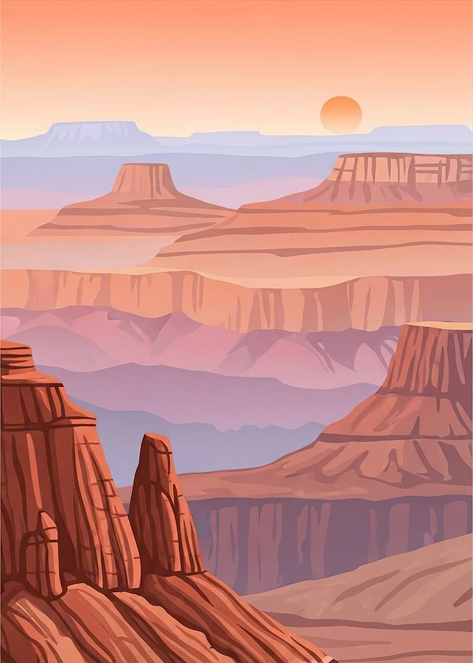 Grand Canyon Sunset Landscape