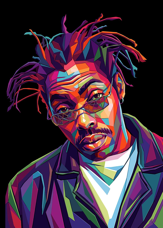 Colorful Portrait of Coolio