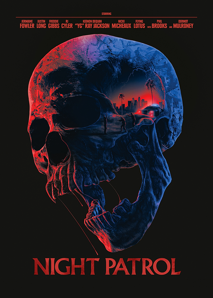 Night Patrol Skull Movie Poster