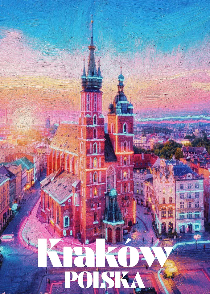 Krakow Poland Cityscape Painting