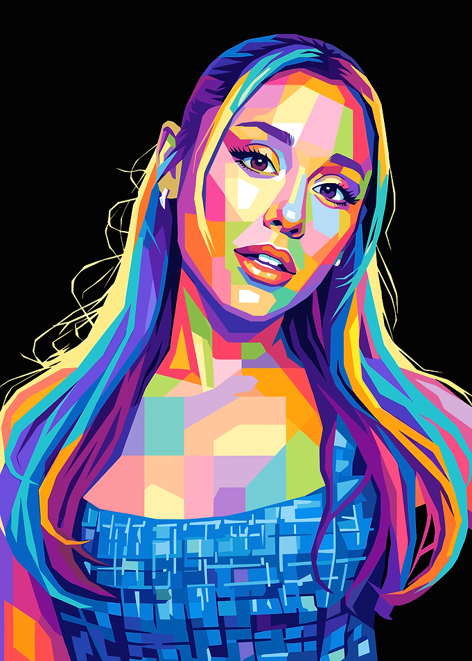 Ariana Grande Pop Art Portrait