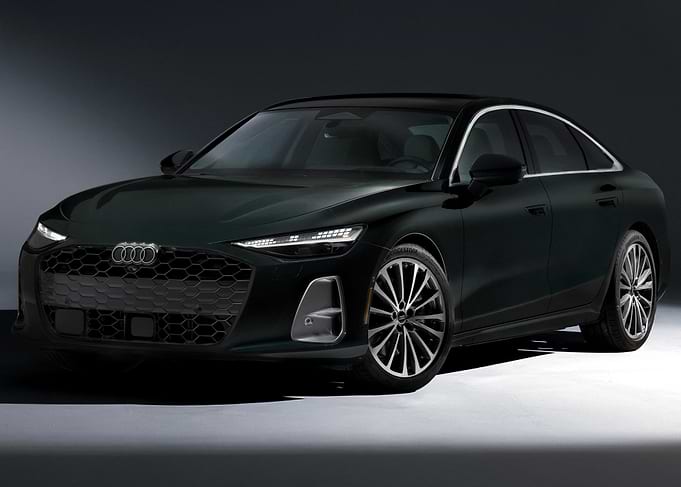 Dark Green Audi Sedan