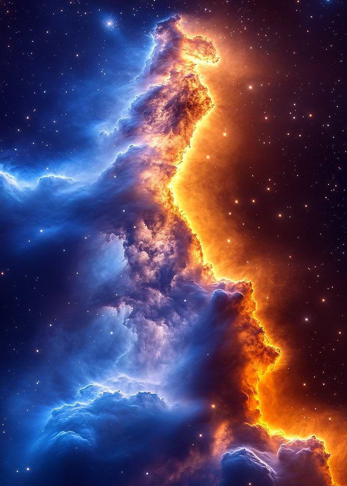 Cosmic Nebula with Stars
