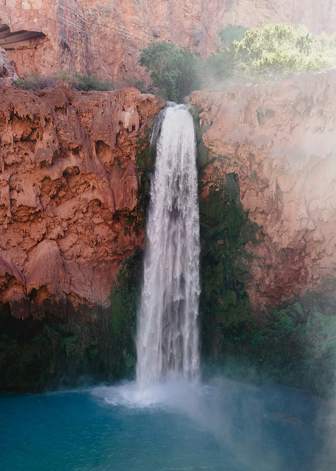 Majestic Waterfall in a Canyon