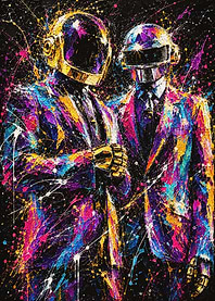 Daft Punk Splash Art