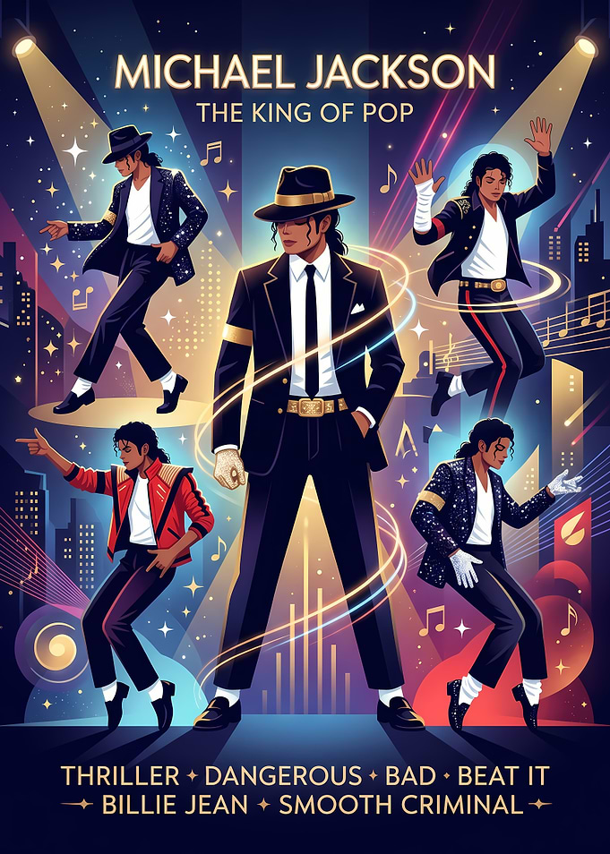 Michael Jackson King of Pop Poster