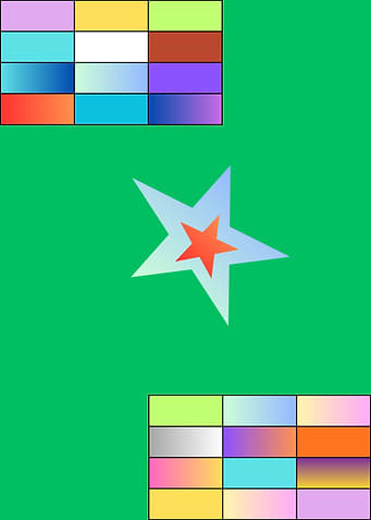 Abstract Starburst with Color Gradients