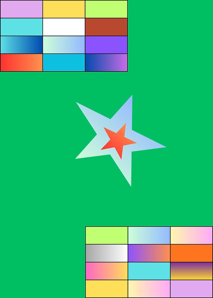 Abstract Starburst with Color Gradients