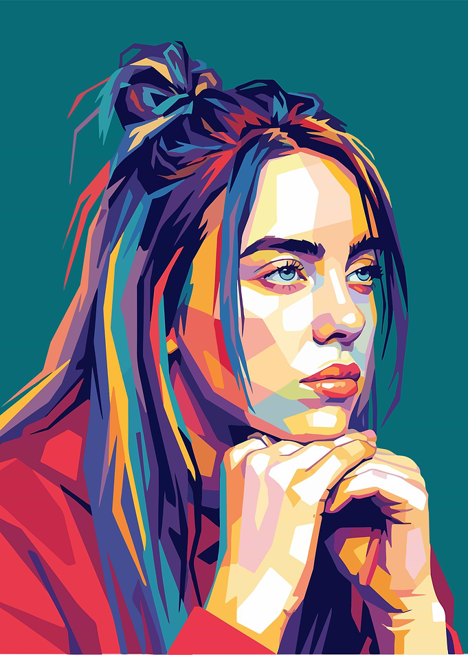 Billie Eilish Pop Art Portrait