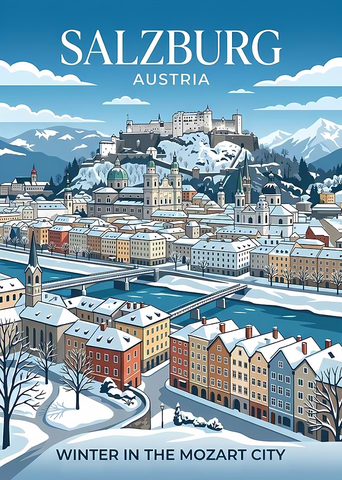 Salzburg Winter Cityscape