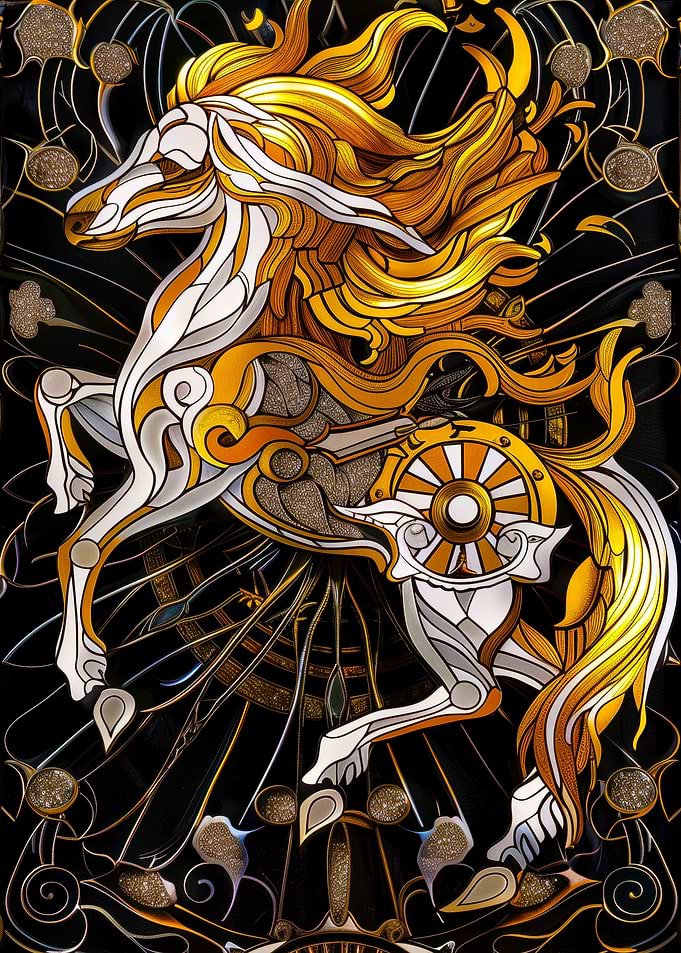 Horse Stained Glass