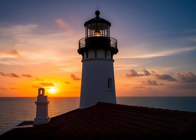 Lighthouse at Sunset