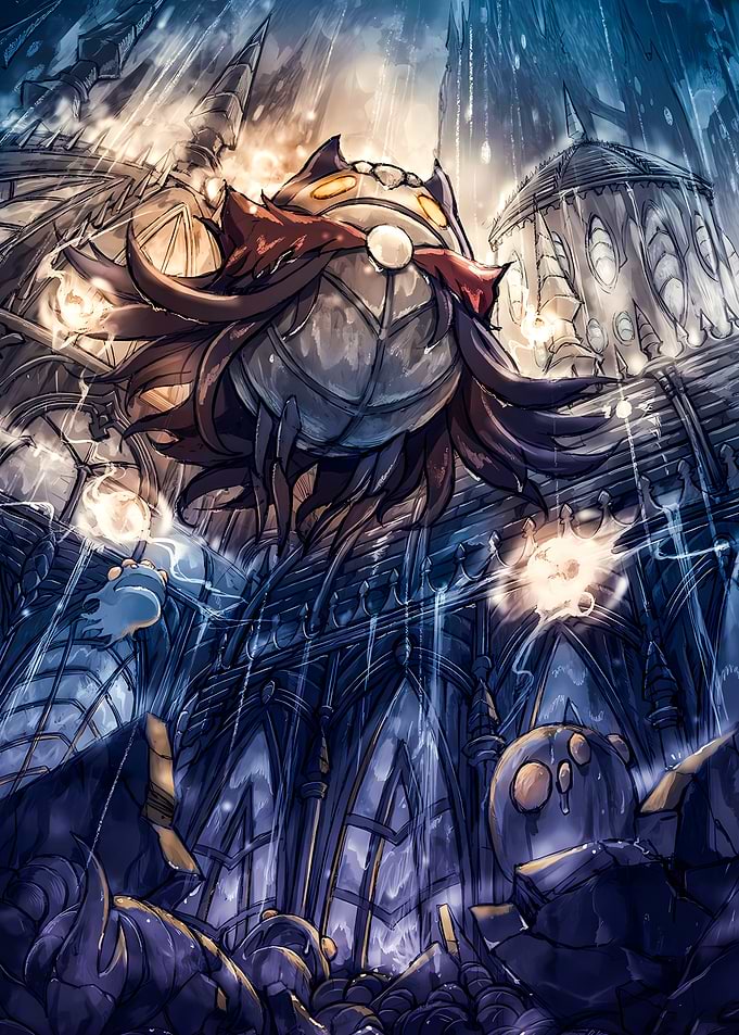 Fantasy Creature in Gothic Architecture