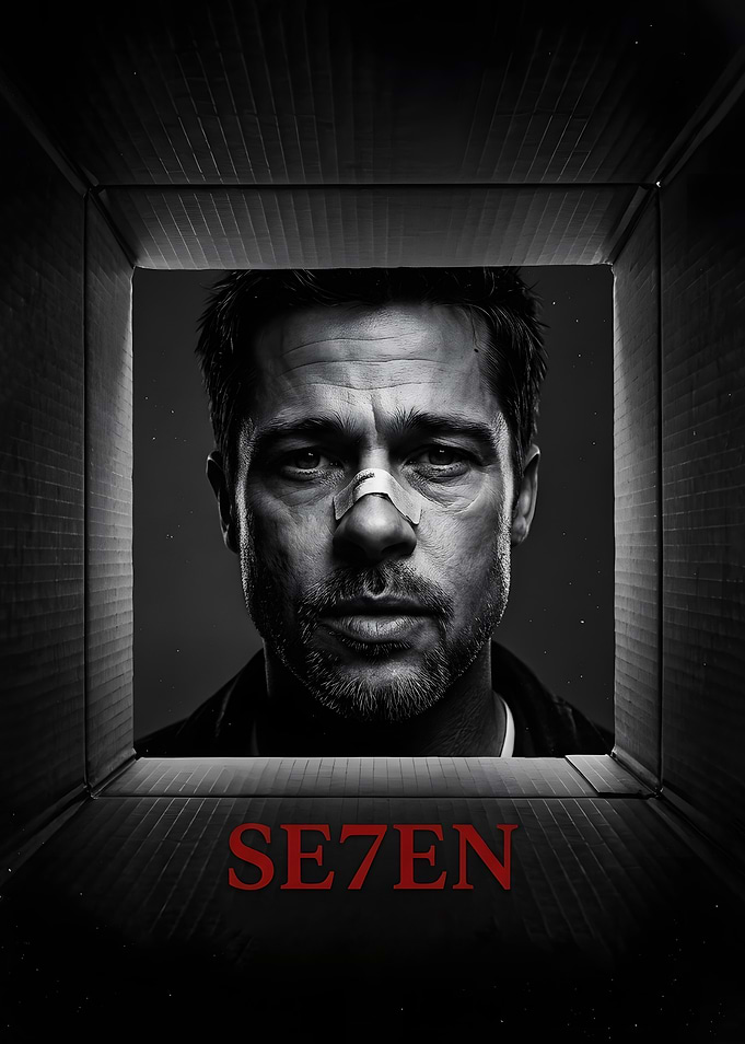 Brad Pitt in Se7en Poster