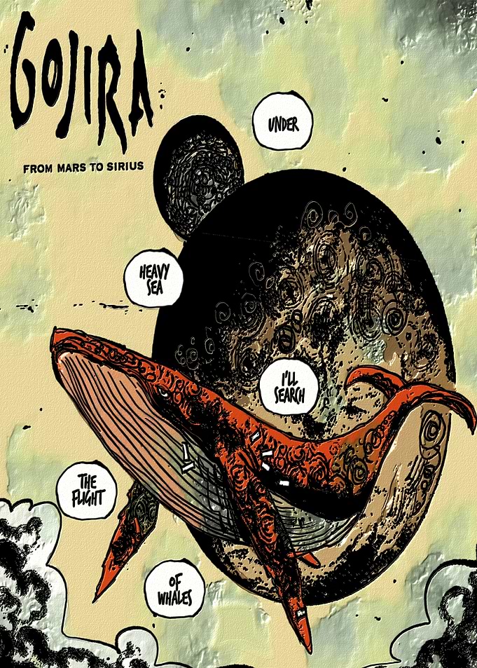Gojira From Mars to Sirius Whale Art