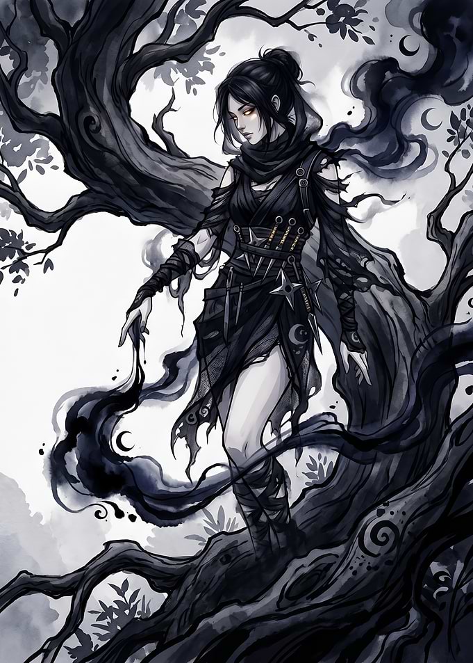 Shadow Kunoichi Female Ninja Poster