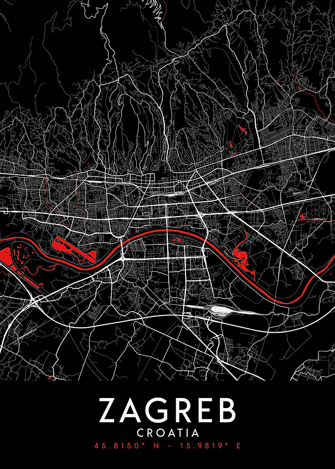 Zagreb Dark Map