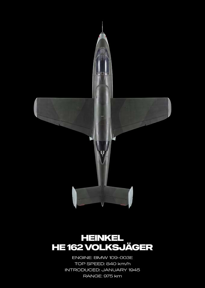 Heinkel He 162 Volksjager Top View