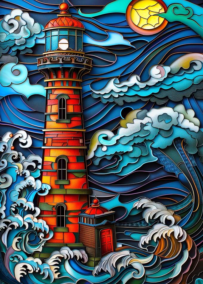 Lighthouse in a Storm