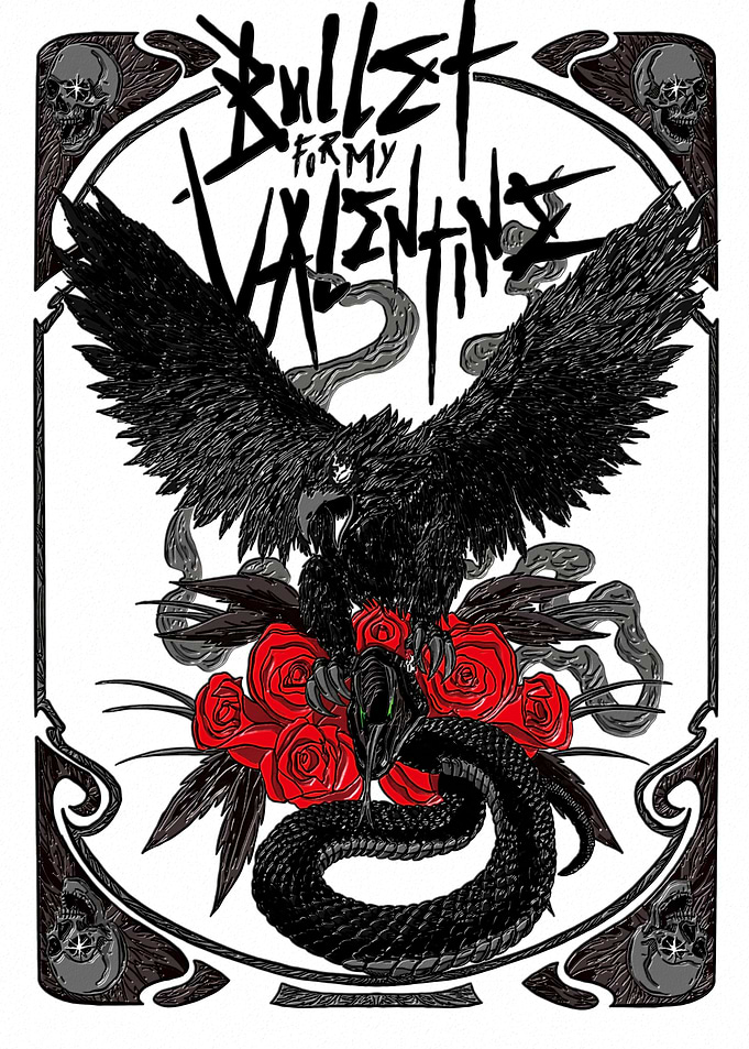 Bullet For My Valentine Eagle and Snake Art