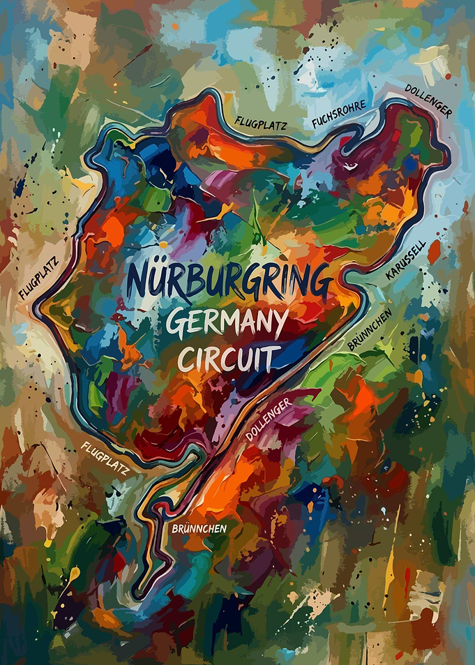 Nürburgring Germany Circuit Abstract Painting