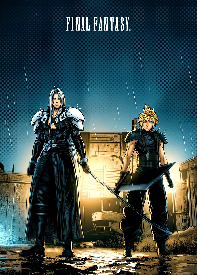 Final Fantasy Characters in Rain