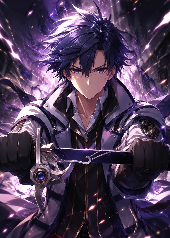 character with sword